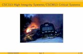 CSC313 High Integrity Systems/CSCM13 Critical Systemscs.swan.ac.uk/~csetzer/lectures/critsys/16/critsysfinal0.pdf · 0 (a) Motivation and Plan 0 (b) Administrative Issues 0 (c) A