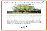 Sustainable Wood - Porter Designs Furniture Wholesaler ...€¦ · Sheesham has a beautiful irregular grain structure which is distinctive in appearance. Sustainably sourced through