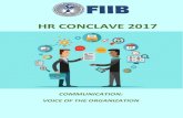 HR CONCLAVE 2017 - FIIB · This conclave will give a platform to industry experts, scholars, specialists and researchers to share their insights, ... Glimpse of HR Club Activities