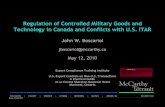 Regulation of Controlled Military Goods and Technology in ... â€¢ bona fide occupational requirement