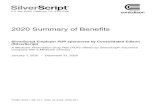2020 Summary of Benefits - SilverScript€¦ · This Summary of Benefits booklet provides a summary of what SilverScript covers and what you will pay. It doesn’t list every service