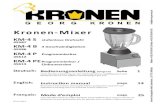 Kronen-Mixer … · Kronen-Mixer KM-4 S stufenlose Drehzahl Bedienungsanleitung (Original) 1 Lesen Sie diese Anleitung vor der Inbetriebnahme sorgfäl g durch und bewahren Sie sie