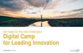Digital Camp for Leading Innovation - experience.sap.com€¦ · The Digital Camp for Leading Innovation is an online training format that prepares you • To tackle your individual