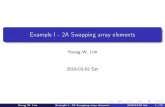 Example I - 2A Swapping array elements 02.03.2019 آ  Example I - 2A Swapping array elements YoungW.Lim