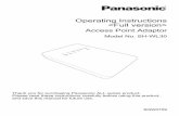 Operating Instructions €¦ · SQW0709 Operating Instructions  Access Point Adaptor Model No. SH-WL30 Thank you for purchasing Panasonic ALL
