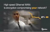 High speed Ethernet WAN: Is encryption compromising your ...€¦ · level 3, and Common Criteria (ISO/IEC 15408) certified. SafeNet high speed Ethernet encryptors 1 23 4 56 7 89contact
