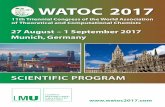 11th Triennial Congress of the World Association of ...€¦ · WATOC2017 is held in the city center of Munich with both plenary and parallel sessions in the Gasteig cultural center