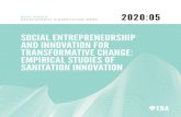 SOCIAL ENTREPRENEURSHIP AND INNOVATION FOR …€¦ · Actors involved in solving the sanitation problem may benefit from widening their frames of the sanitation problem, by actively
