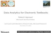 Data Analytics for Electronic Textbooksweb-ext.u-aizu.ac.jp/labs/is-ds/BDA2012/files/Talk/Rakesh Agrawal_T… · Data Analytics for Electronic Textbooks Rakesh Agrawal Microsoft Technical