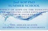 EFFECT OF AOPS ON THE TOXICITY OF EMERGING … · EFFECT OF AOPS ON THE TOXICITY OF EMERGING CONTAMINANTS AND THEIR DEGRADATION PRODUCTS IDIL ARSLAN-ALATON ISTANBUL TECHNICAL UNIVERSITY
