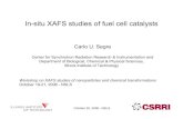 In-situ XAFS studies of fuel cell catalysts · Develop methods for characterization of catalysts in fully operating fuel cells • Nanoparticle structure during operation • Surface