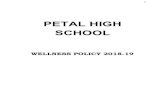 PETAL HIGH SCHOOL€¦ · nuts, trail mix, beef jerky, reduced-fat milk, reduced fat-yogurt, reduced-fat cheese, 100% juice, and water) whenever foods/beverages are sold or otherwise