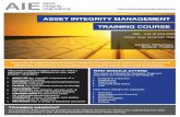ASSET INTEGRITY MANAGEMENT TRAINING COURSE€¦ · Asset Integrity Management 19-21 June 2012019 $2200 for payments before 21 May 9 [Save 400 USD] 2600 USD Prices quoted are per delegate
