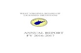 ANNUAL REPORT FY 2016-2017 - wvlegislature.gov€¦ · Safety Training: The requirement for Board members to complete the Defensive Driving Course and the steps they need to take