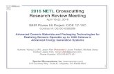 2016 NETL Crosscutting Research Review Meeting · 19.04.2016  · 1 2016 NETL Crosscutting Research Review Meeting April 18-22, 2016 SBIR Phase IIA Project: DOE 12-14C Contract #: