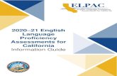 2020¢â‚¬â€œ21 English Language Proficiency Assessments for ... ENGLISH LANGUAGE PROFICIENCY ASSESSMENTS