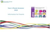 Year 1 Phonic Screener 2016 - Cavendish School · car gave just next school took z. PHONICS SCREENING CHECK • Following a pilot screening check in 2011, the government introduced