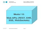 Modul 10: Web APIs (REST, XHR, SSE, WebSockets) · Web Services Description Language (WSDL) ein transportunabhängiges Servicemodell dar. vergleiche: Stefan Tilkov; Martin Eigenbrodt;