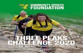 COMMUNITY SPORTS FOUNDATION€¦ · Three peaks challenge 2020 Thursday 2nd - Sunday 5th July 2020. Conquer three of Britain’s biggest peaks A bucket list essential, the Three Peaks