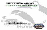 2017 Leader’s Guide€¦ · Email: don.declerck@scouting.org Director of Support Services: Christopher Guarniere Email: chris.guarniere@scouting.org Council Executive: Stephen Hoitt,