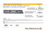 GT120-220 ME50 S2NA panel I&O - De Dietrich Boilers€¦ · GT120 & GT 220A Series Boiler Control Panel S2NA Control Panel (Package ME50) EN 11/12/09 Installation instructions XXXX-XXXX