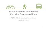 Marina Salinas Multimodal Corridor Conceptual Plan · Salinas Government Center Align Li Limits khrtnell LEGEND o East . Exclusive Bus Lanes TRANSIT CENTER I NB I TRANSIT CENTER I