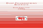 DEEP FOUNDATIONS INSTITUTE · the planning, design and construction of deep foundations and protection of deep excavations. 2. To improve and extend knowledge of new ideas and practices