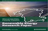 Worcestershire County Council Renewable Energy Research Paper€¦ · Worcestershire County Council Renewable Energy Research Paper 1. Executive Summary 1.1. Renewable energy of the