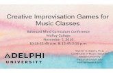 Creative Improvisation Games for Music Classesheatherdwaters.com/uploads/3/4/6/4/34643114/music_improvisation… · Player 1 improvises a rhythmic ostinato. Other players write down