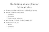 Radiation at accelerator laboratoriesusers.jyu.fi/~pheikkin/fysn410/Radiation.pdf · – Beam – Neutrons . Continued… • Activation of cooling water • Radiation protection