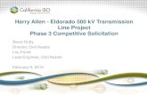 Harry Allen - Eldorado 500 kV Transmission Line Project ... · Report on Approved Project Sponsor Selection • The ISO will post a list of the approved project sponsor(s) for each