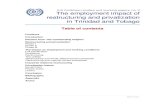 ILO Caribbean studies and working papers, no. 2 The ... · ILO Caribbean studies and working papers, no. 2 The employment impact of restructuring and privatization in Trinidad and