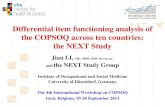 Differential item functioning analysis of the COPSOQ ...€¦ · Questionnaires JCQ ERI COPSOQ DIF methods • Three-way contingency tables • Item response theory • Logistic regression