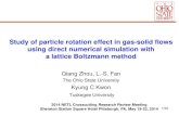 Study of particle rotation effect in gas-solid flows using ... · 19.05.2014  · Study of particle rotation effect in gas-solid flows using direct numerical simulation with a lattice