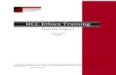 HCC Ethics Training - Weebly€¦ · training program. The Ethics eLearning Program designed for HCC will include: Scenario-based Training “Do the right thing in all business and