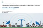 Investor Summit 2018€¦ · Indonesia’s Premier Telecommunication Infrastructure Company PT Sarana Menara Nusantara Tbk IDX ticker: TOWR.JK / TOWR IJ  Investor Summit 2018