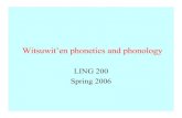 Witsuwit’en phonetics and phonologycourses.washington.edu/lingclas/200/Lectures/Core/phon/Phonetics3.pdf · Witsuwit’en phonetics 3. Witsuwit’en phonology. Witsuwit’en •