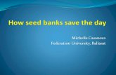 Michelle Casanova Federation University, Ballarat€¦ · Seeds, spores, propagules buried in the soil ... Dispersal and entry into dormancy Germination Death Decision Support Tool