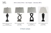 New Lamp Intros - Las Vegas - January 2016€¦ · L369924 Table Lamp 29” 2 for $45 Antique Gold Finish 2 Pack Lamps New Lamp Intros - Las Vegas - January 2016