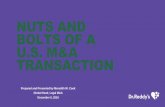NUTS AND BOLTS OF A U.S. M&A TRANSACTION€¦ · Global Head, Legal M&A December 6, 2016 . STRUCTURE AND PROCESS IN M&A TRANSACTIONS . Basic Deal Structures Title of the presentation