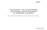 Procedure for Evaluating Accuracy and Precision of RAININ ... Service/Pipette Calibration/Evaluat… · gravimetric analysis: The general procedure based upon the determination of