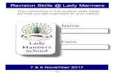 Revision Skills @ Lady Manners and teaching... · Revision Skills @ Lady Manners “You only really know something when you can remember it at any time.” The Aim of Revision: To