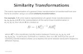 Similarity Transformations - TU Chemnitz€¦ · The matrix representation of a general linear transformation is transformed from one ... In particular, if itself is a rotation, then