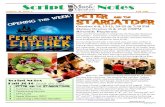 Volume 36, Issue 4 Fall 2016 - Riverside Playhouse Notes - Volume 36 Is… · Script Notes Fall 2016 Inside this issue… 1 Peter and the Starcatcher 2 Audition Rumors… 2 Celebrating