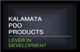 KALAMATA PDO PRODUCTS · •Higher price on expensive products • 14.3 bil euro turnover for over 800 products • Upward trend by 9% in volume and 17% in value PDO AND PGI AGRICULTURAL
