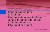 MONOGRAPH OF THE GONOSTOMATIDAE (CILIOPHORA, …€¦ · (CILIOPHORA, HYPOTRICHA) MONOGRAPHIAE BIOLOGICAE VOLUME 90 Series Editors H. J. Dumont and M. J. A. Werger henri.dumont@ugent.be