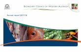 Annual report 2017/18 - Parliament of Western Australia€¦ · Image 2 – School of fish. Biosecurity is critical to WA’s aquatic environments and fishing/pearling/ aquaculture