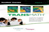 TransMath Overview€¦ · Building Number Concepts strand. Students are taught concepts and skills in the order in which they need to learn them, from developing number sense to