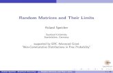 Random Matrices and Their Limits · Random Matrices and Operators Deterministic limits of random matrices Fundamentalobservation Manyrandommatricesshow,viaconcentration,forN!1almostsurely
