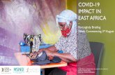 COVID-19 IMPACT IN EAST AFRICA · Unsurprisingly, the Ministry of Hea lth has received additional funds, with its budget increasing from KSh 73B (last year) to KSh 83B (this year).